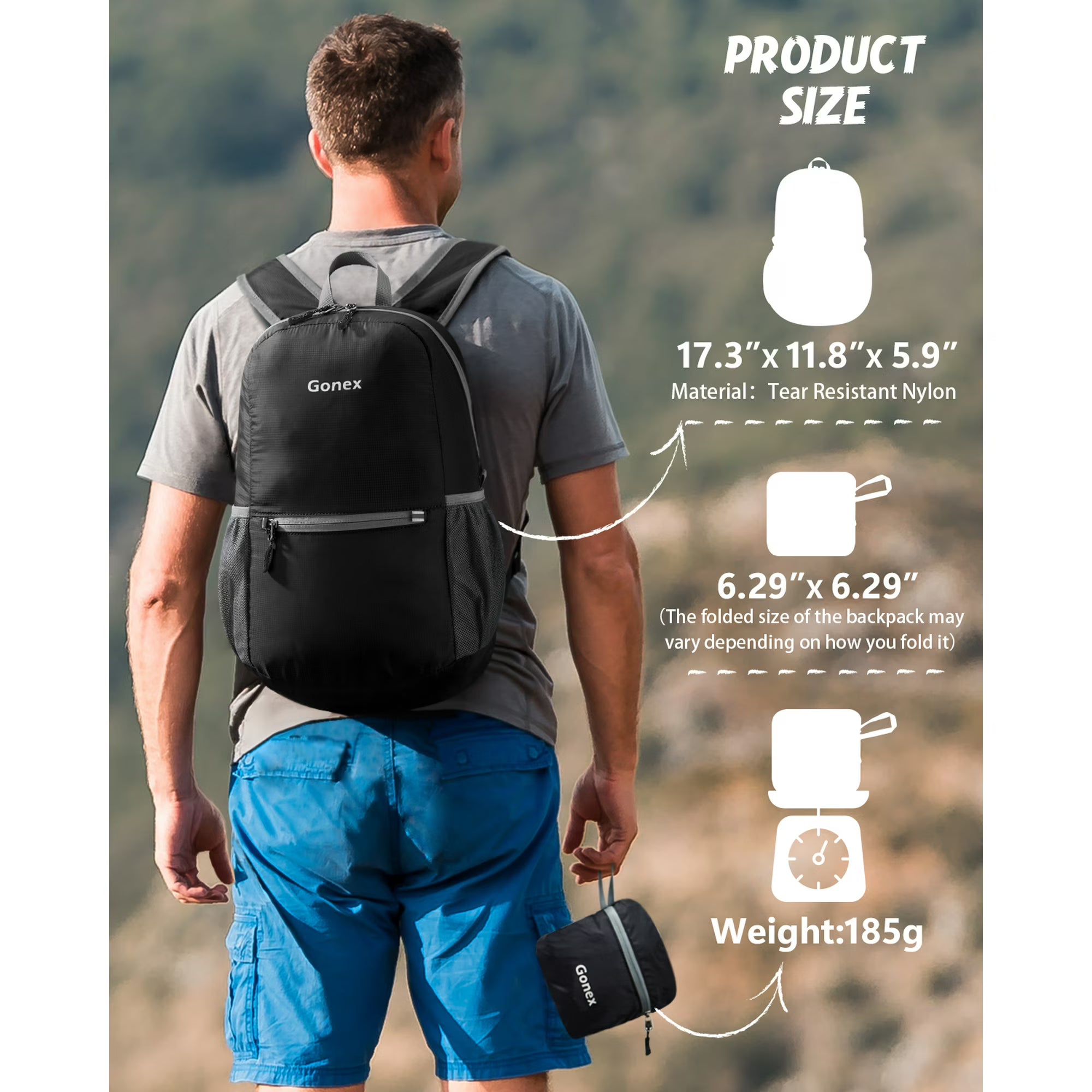 Gonex 20L Packable Backpack