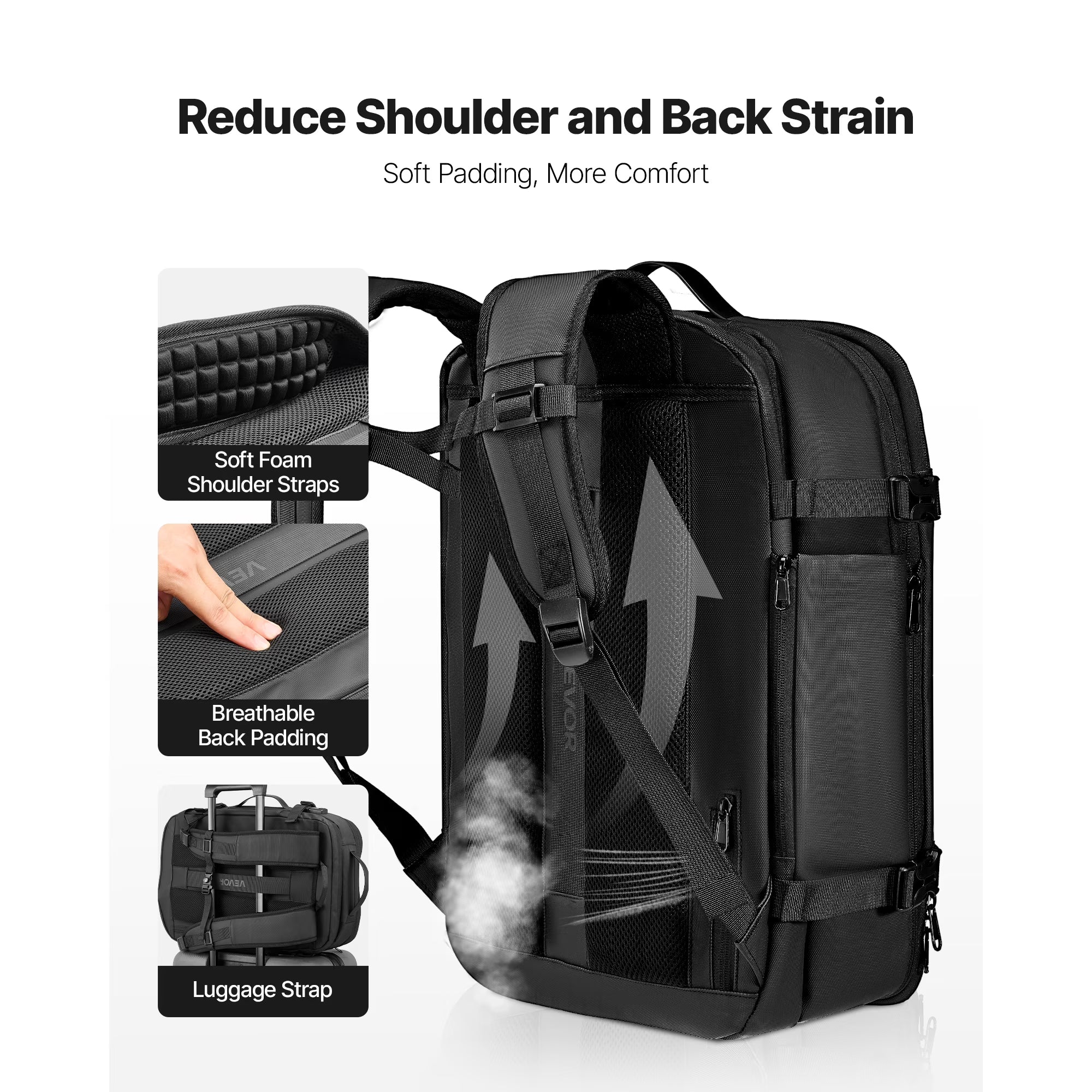 VEVOR 65L Vacuum Travel Backpack