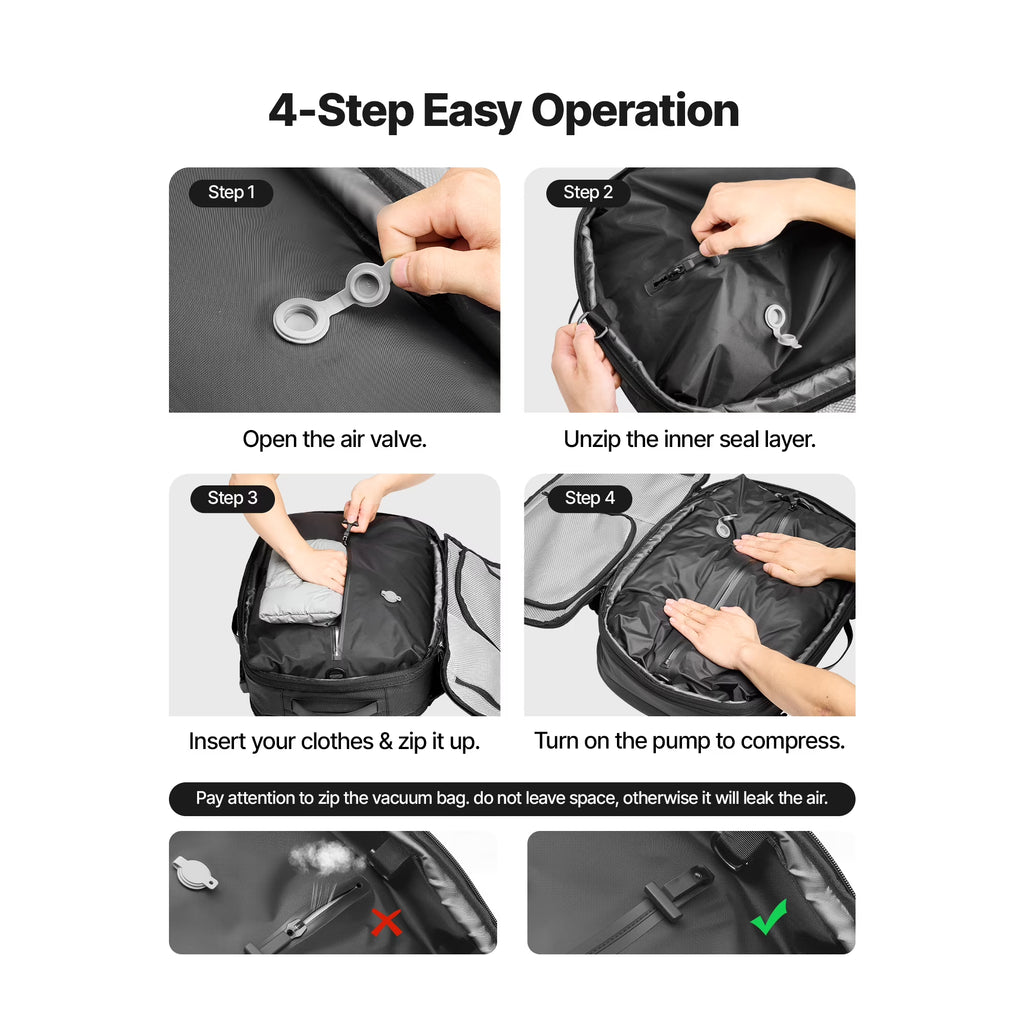VEVOR 65L Vacuum Travel Backpack