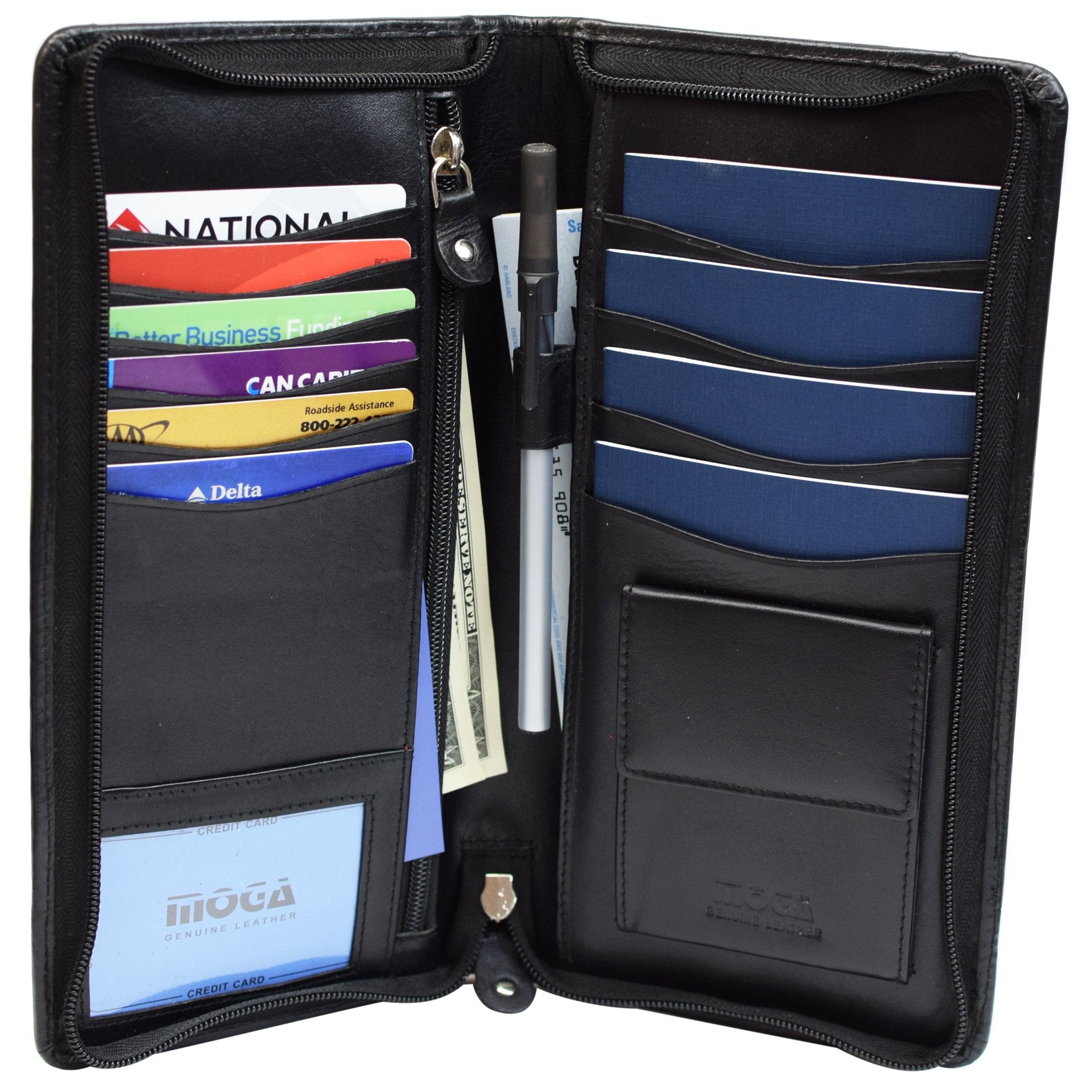 Leather Travel Wallet & Passport Holder
