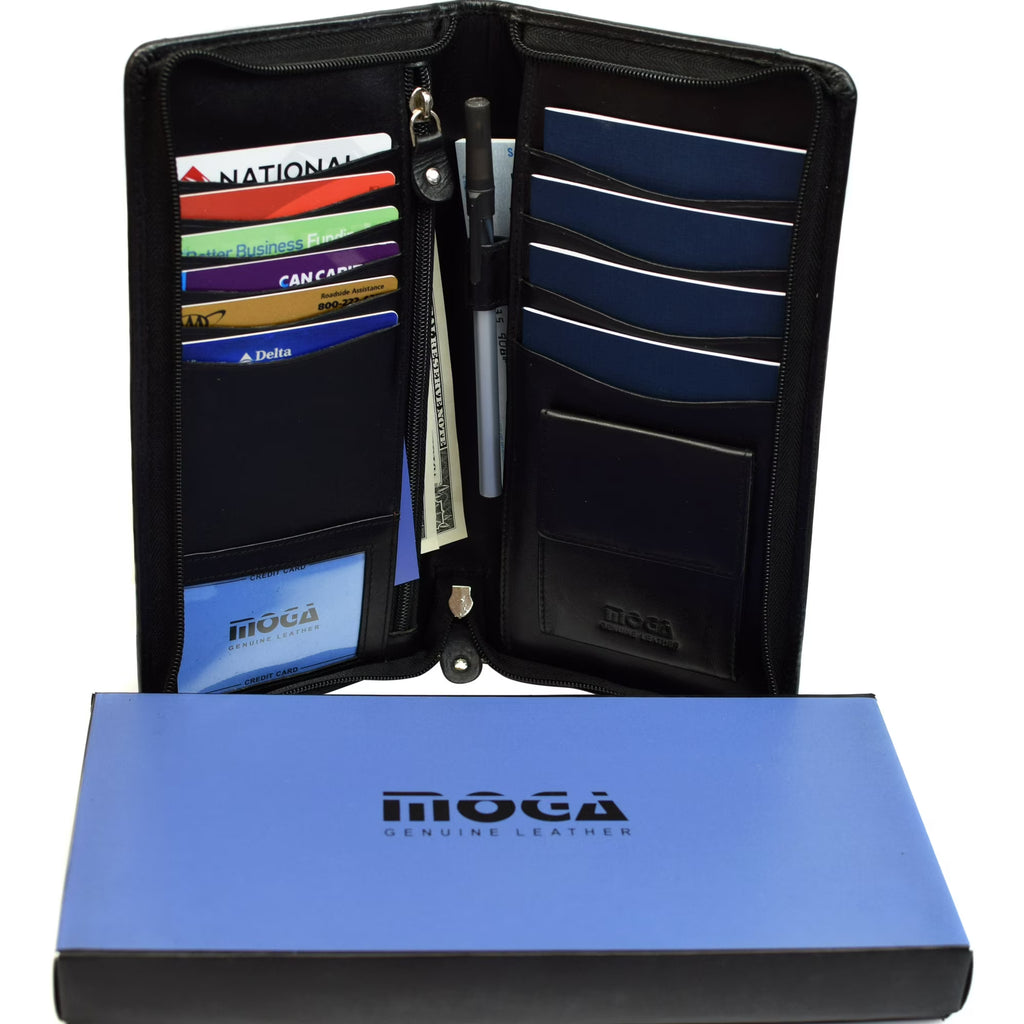 Leather Travel Wallet & Passport Holder
