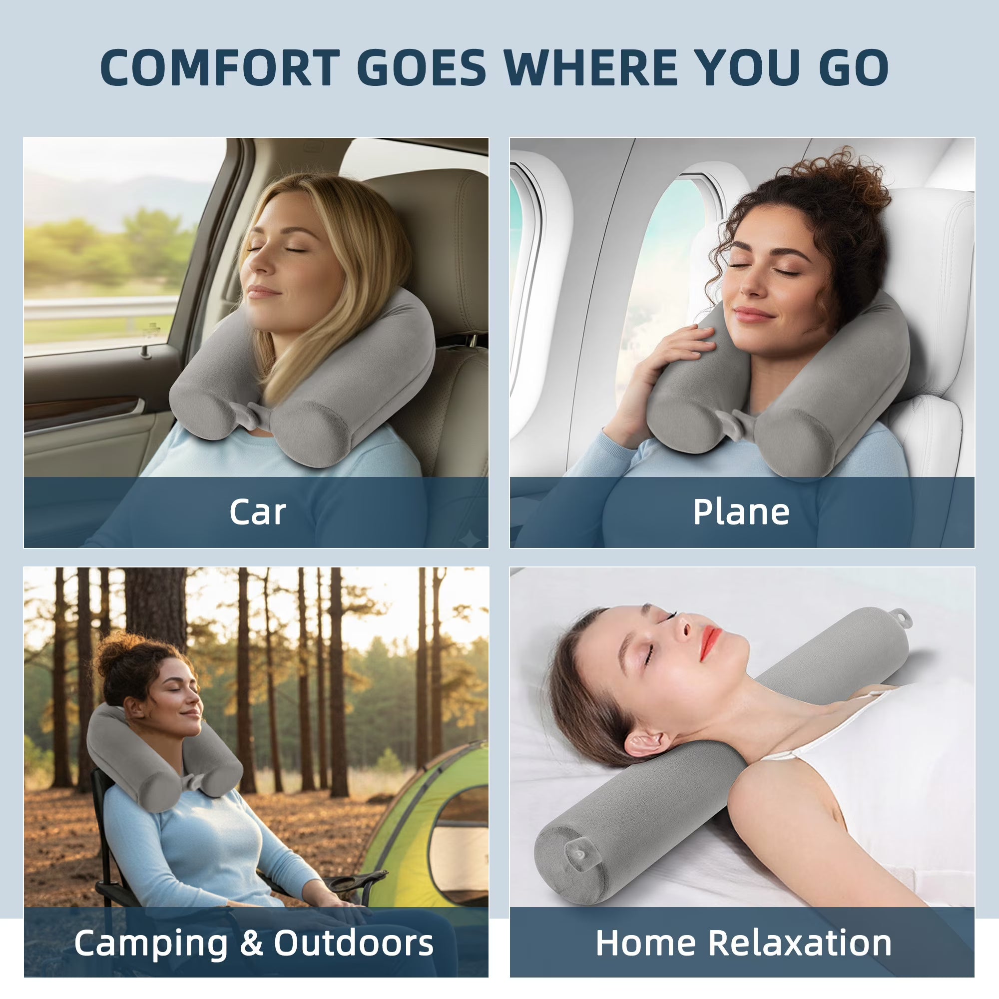 KAIPARA Twist Memory Foam Travel Pillow