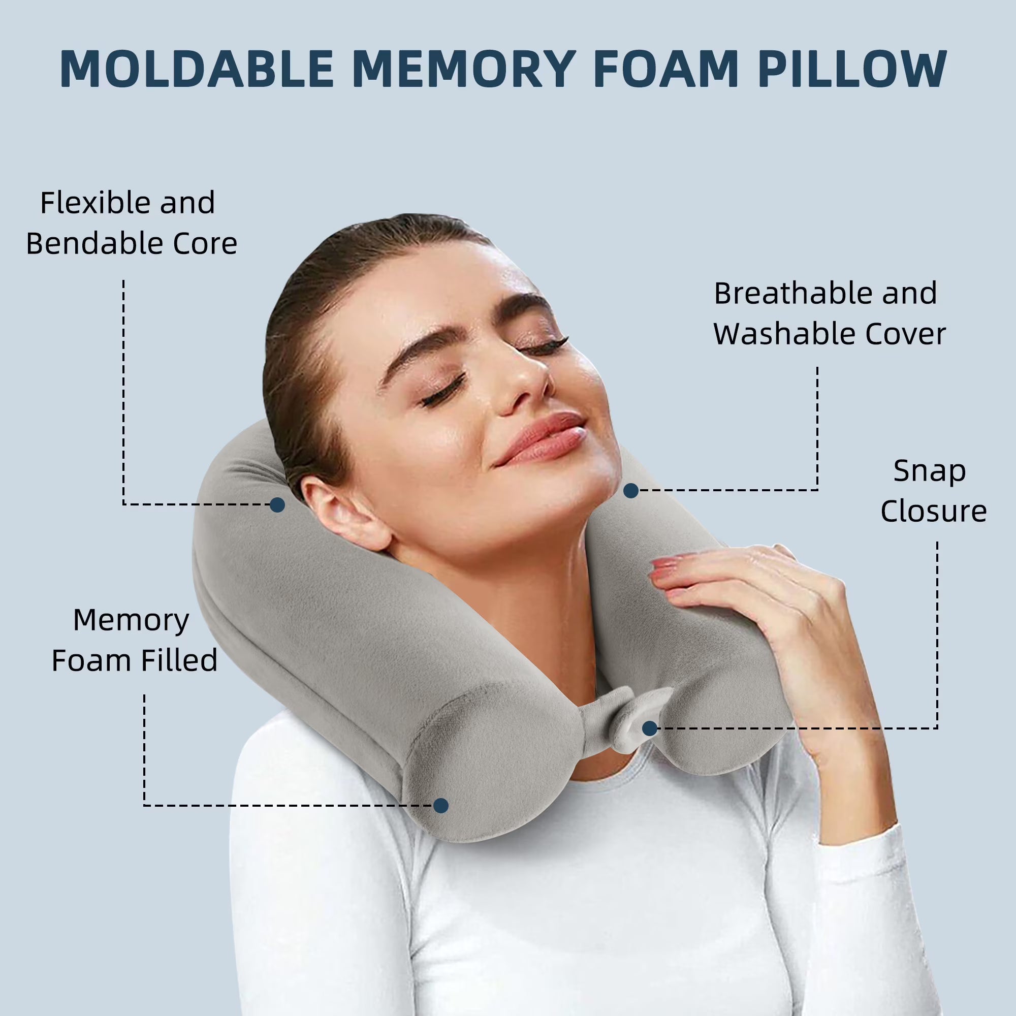 KAIPARA Twist Memory Foam Travel Pillow