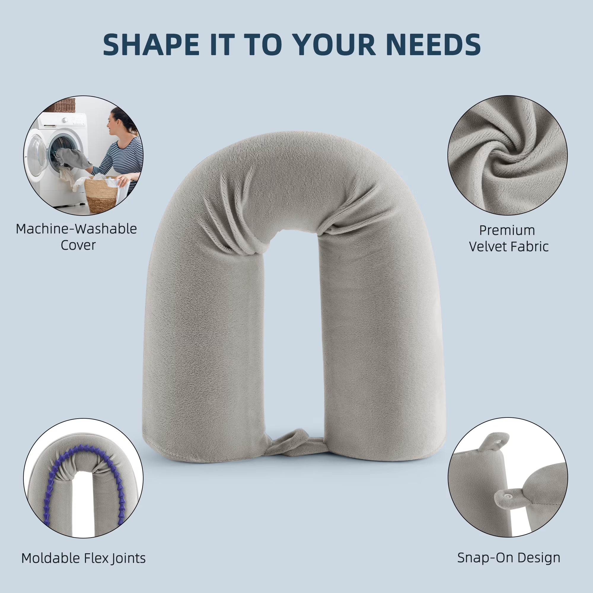 KAIPARA Twist Memory Foam Travel Pillow