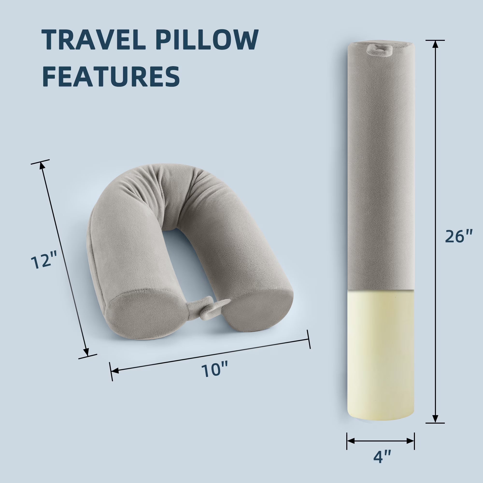 KAIPARA Twist Memory Foam Travel Pillow