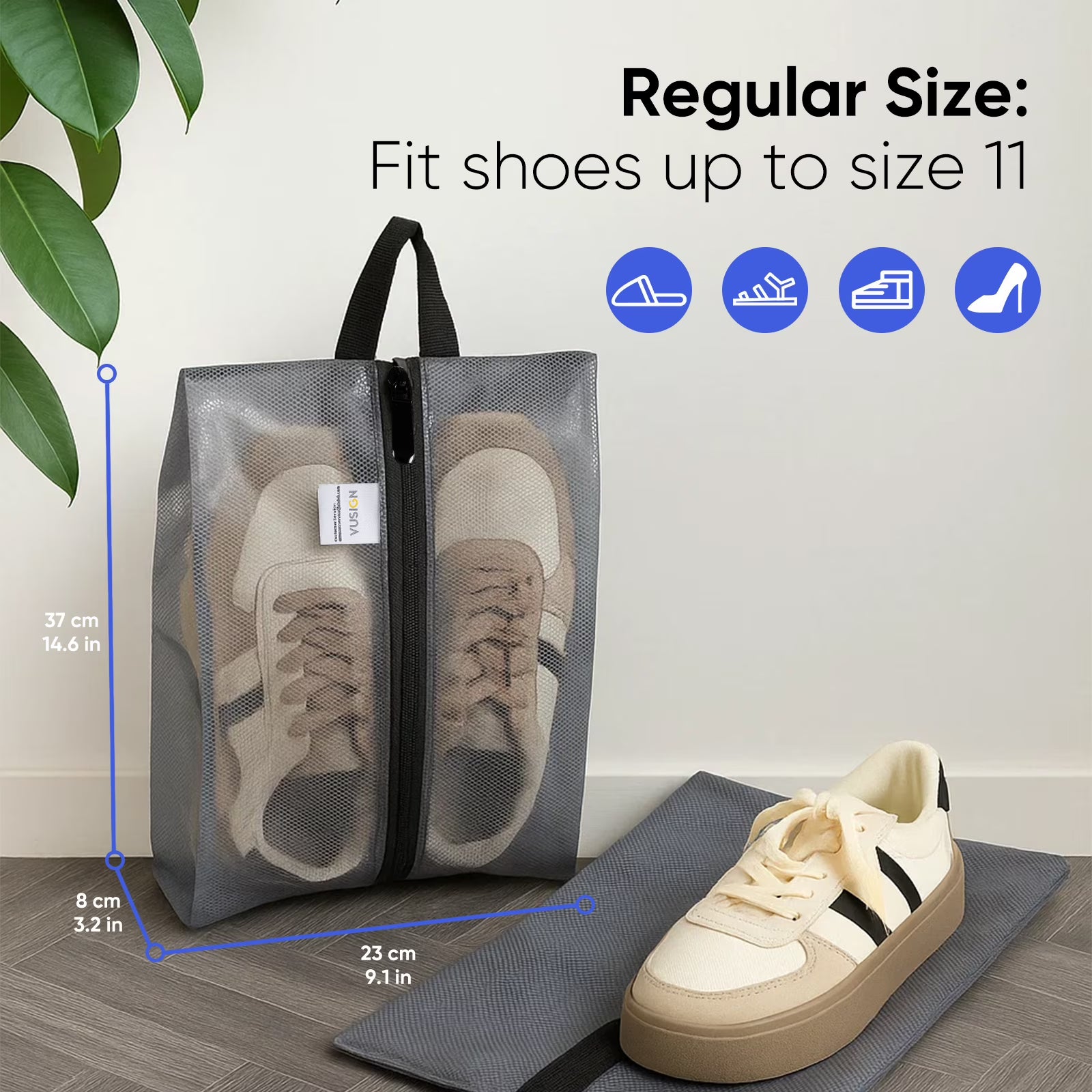 Vusign 2-Pack Travel Shoe Bags
